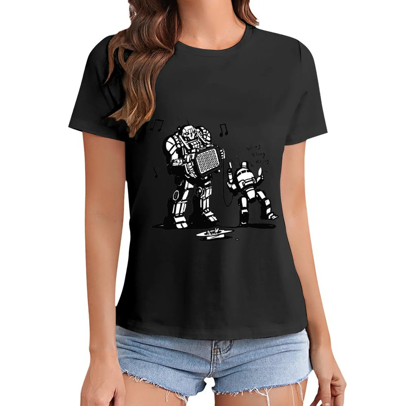 

Battletech - The Dancing Urbanmech T-Shirt customs design your own tees Women tops