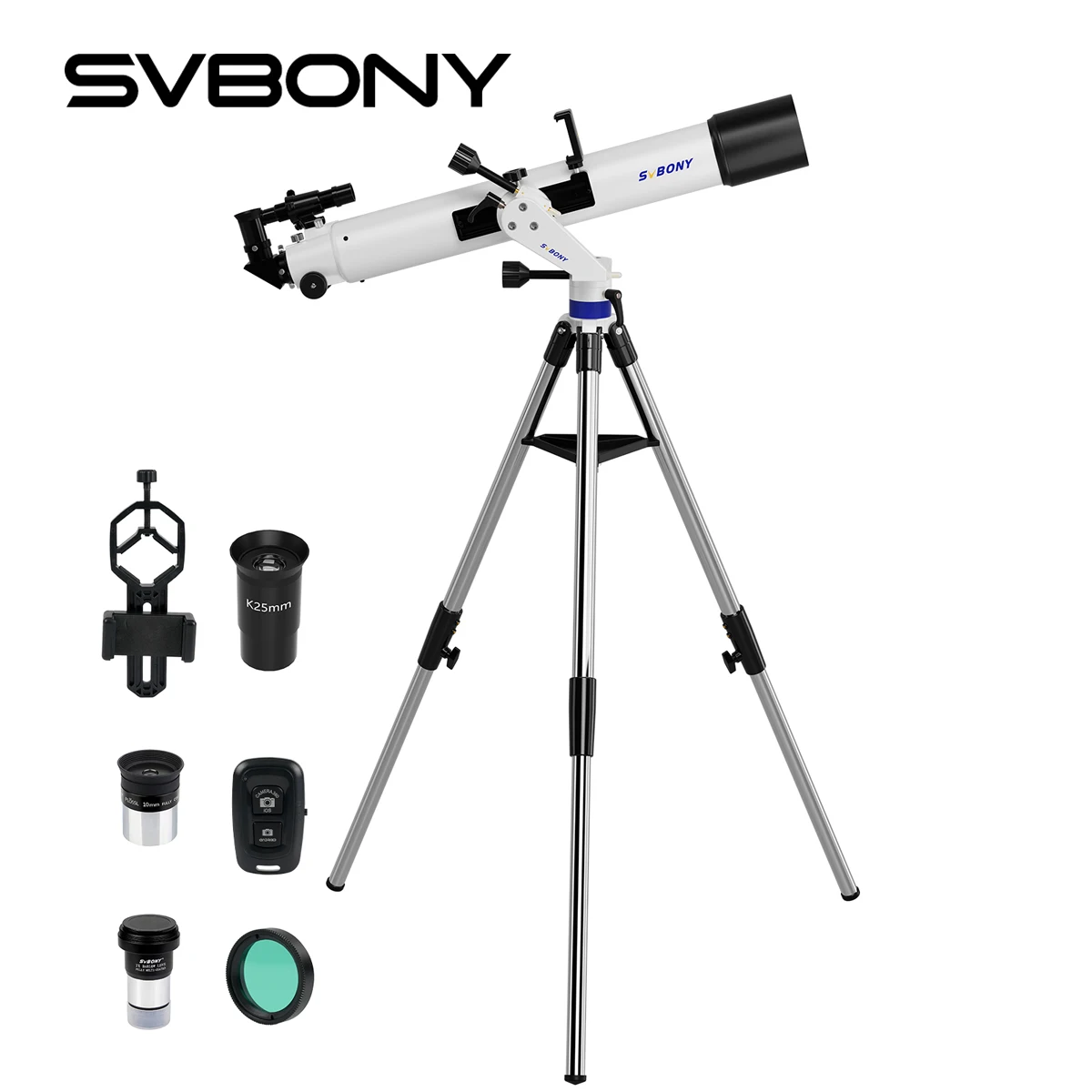 Svbony SV520 90mm Refractor Astronomy Telescope set for Adults and Beginners Professional Observing the Moon photography