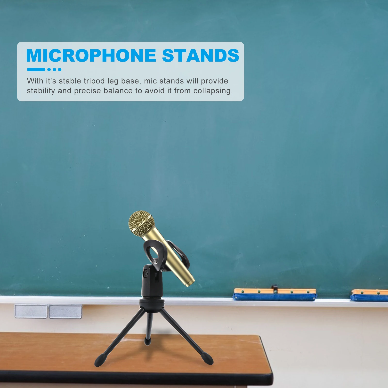 

Microphone Stand Table Holder Tripod Wireless Desktop Stands Tabletop Plastic Work