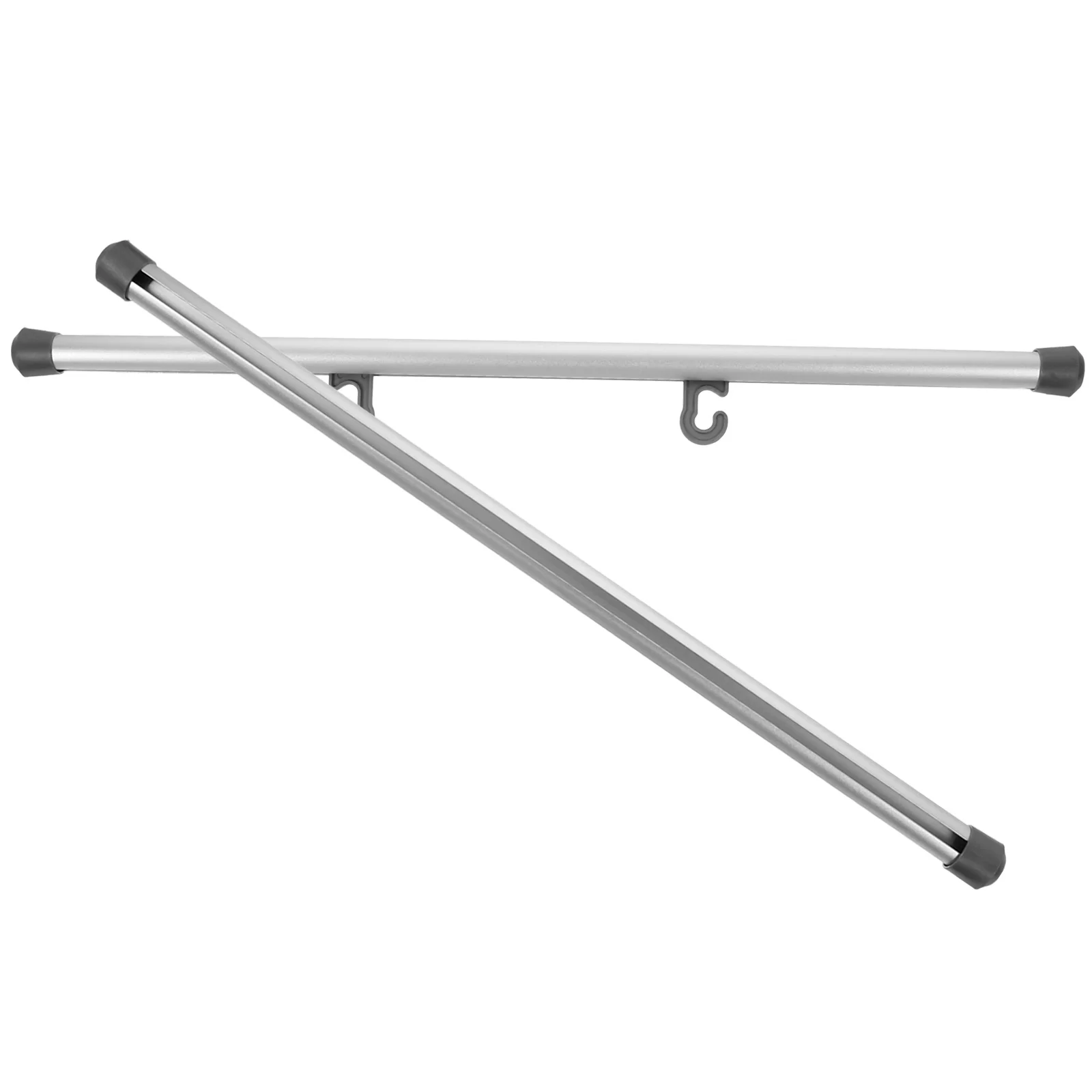 2 Pcs Clothing Hangers Poster Rod Clip Alloy Posters Scroll Wall Dowel Pole Frame 3300X500X500CM Hanging Holder Silver