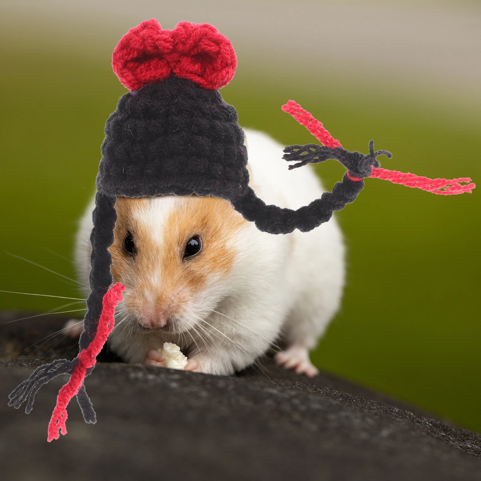 

Hamster Hat Photo Prop Knitted Head Decor Squirrel Headdress Miniature Snake Guinea Pig Decorative Pet Outfit Lovely Small
