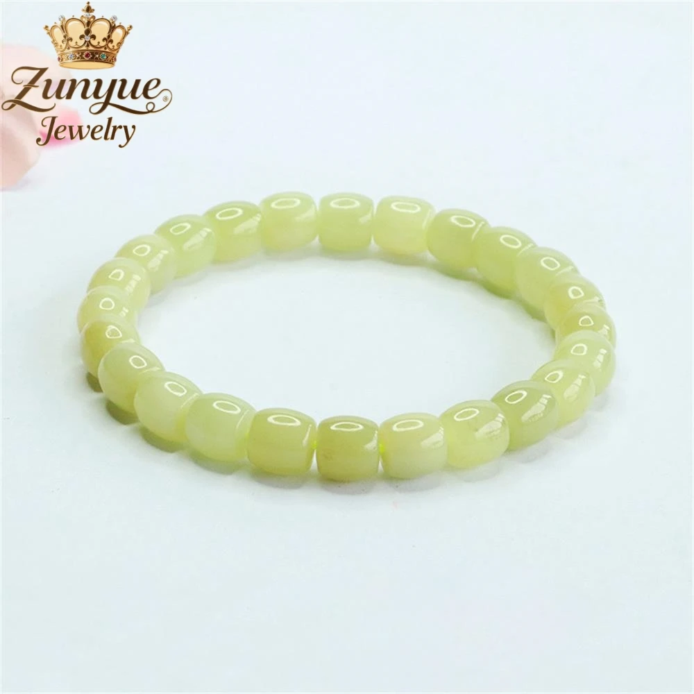 

Natural Hetian Jade Yellowish-Blue Bracelet Elegant Luxury Quality Jewelry Exquisite Fashion Jewelry Charms Popular High-End