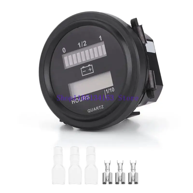 hg89 Digital Power Gauge Featuring Memory Function For 12V-72V Carts Boats Forklifts Marine Industrial Machines Easy Install