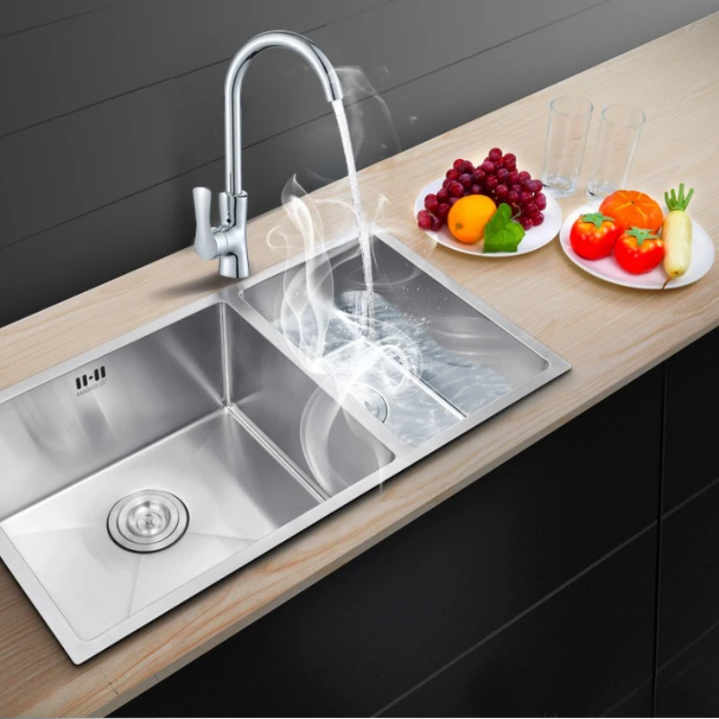 

Kitchen sink hot and cold faucet, rotatable vegetable basin single handle single hole faucet