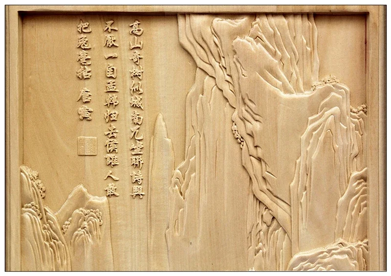 Carving Craft Living Room Pendant Chinese Style Entrance Wall Decoration Building Tea Indoor Dongyang Wood Carving Hanging Panel