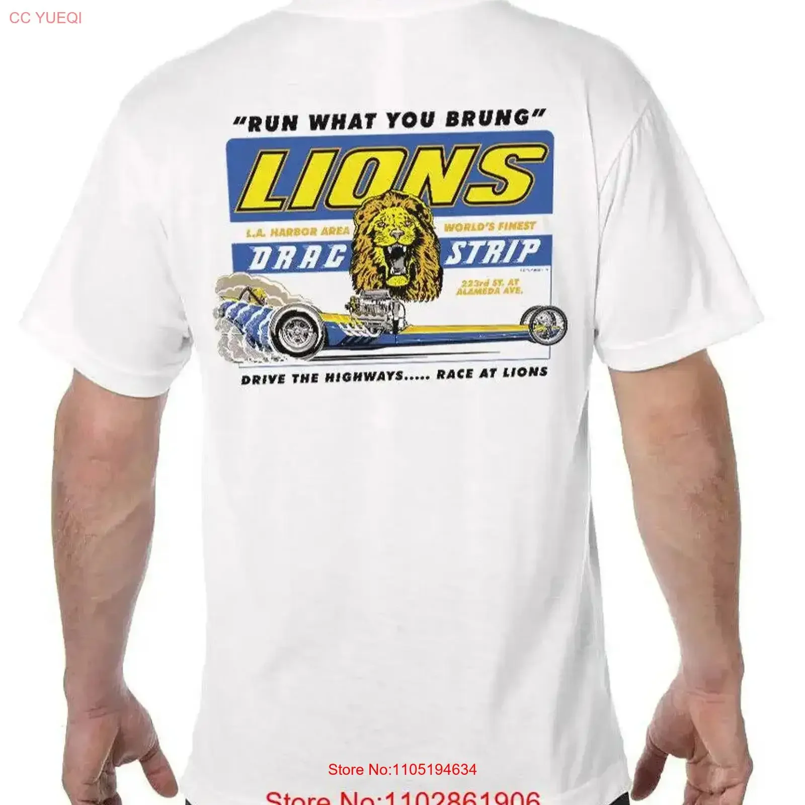 Lions Drag Strip Race at Retro T Shirt vintage Washed Soft Unisex Casual Stylish designer clothes homme Top For Everyday Wear