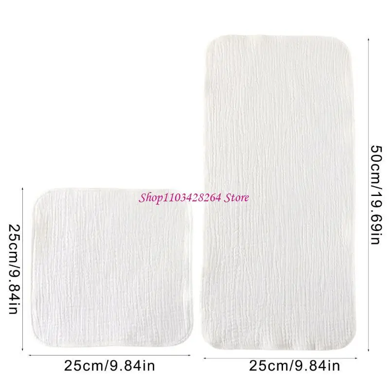 منشفة مربعة الشكل للأطفال ناعمة ومريحة من 4 طبقات من قماش التجشؤ منديل صغير للجنسين لحديثي الولادة مريلة للرضع #6