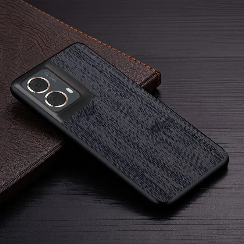 Case for Motorola Moto G85 bamboo wood pattern Leather phone cover Luxury coque for Moto G85 case capa