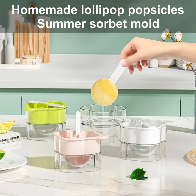 Practical Ice Lolly Molds Silicones Ice Cream Making Molds Lovely Popsicles Moulds with Convenient Household Kitchenwares