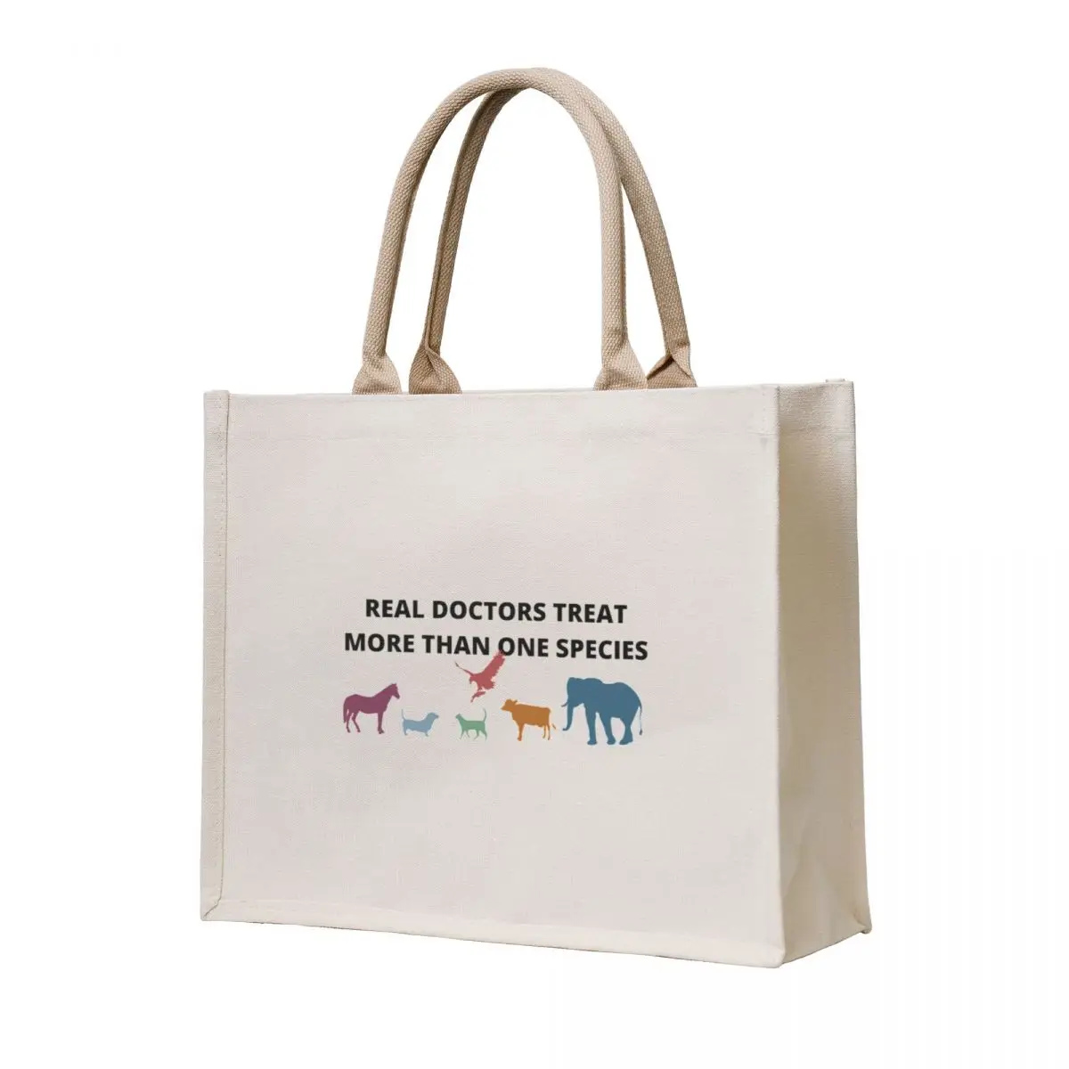 

Real doctors treat more than one species-Veterinarian Tote Bag Big bag Lady bag Shopper