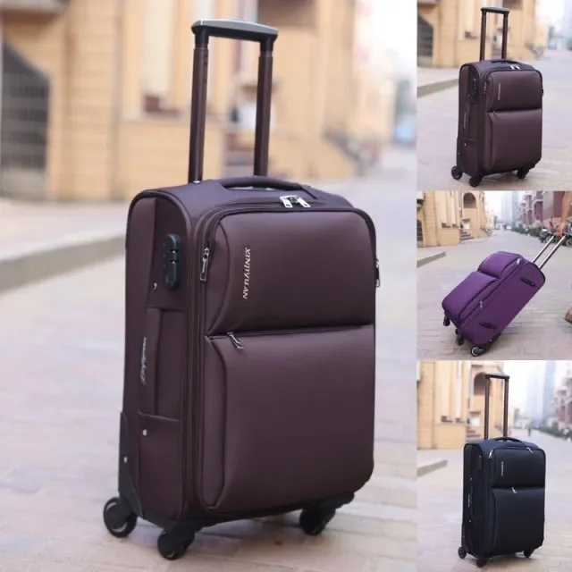 New Suitcase Waterproof Oxford Cloth Cabin 20\'\' Password Travel Suitcases with Wheels Large Capacity Antidrop Boarding Luggage