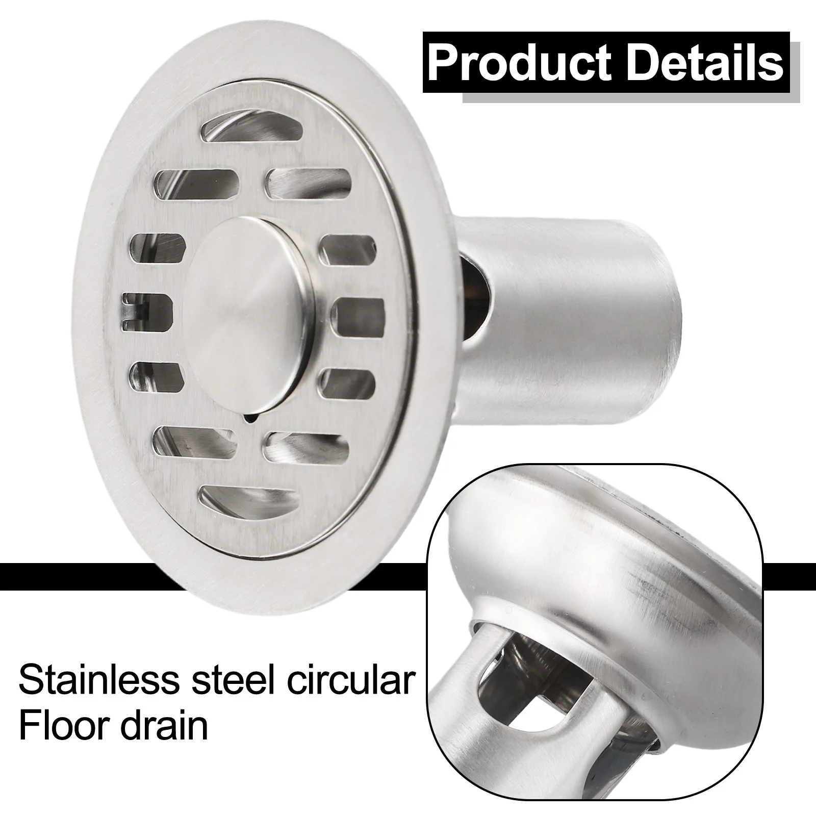 Floor Drain with Stainless Steel Filter Mesh and Deant Inner Structure for Optimized Flow and Clog Resistance in Wet Area Floors