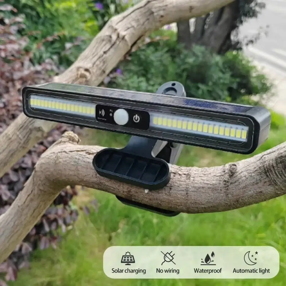 Portable Clip On Solar Sensor Light Waterproof Bright Fence Lights Adjustable Angle with 36 LEDs Outdoor Yard Garden Lighting