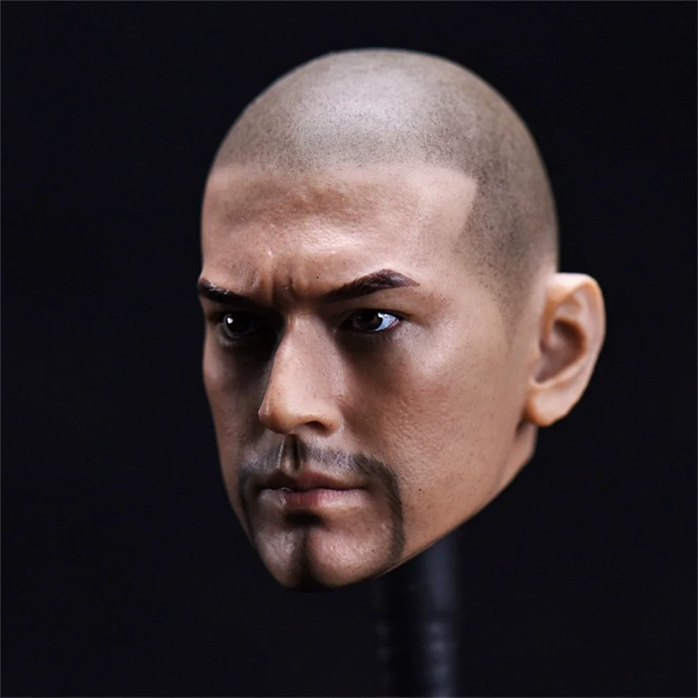 

1/6 Scale Takeshi Kaneshiro Male Head Carving Beard Bald Japanese Movie Model For 12" Soldier Action Figure Body Toys