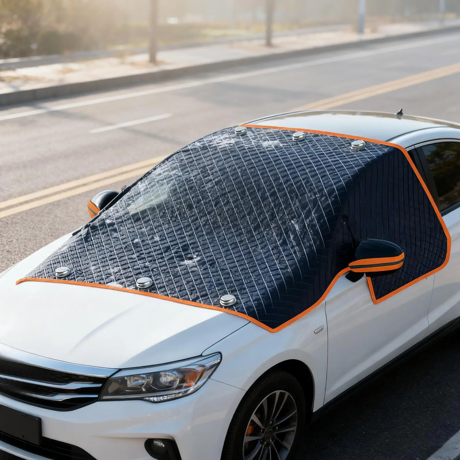 

Windshield Cover for Ice and Snow Waterproof Reflective Protector Winter Windshield Covers for Frost Indoor Outdoor SUVs