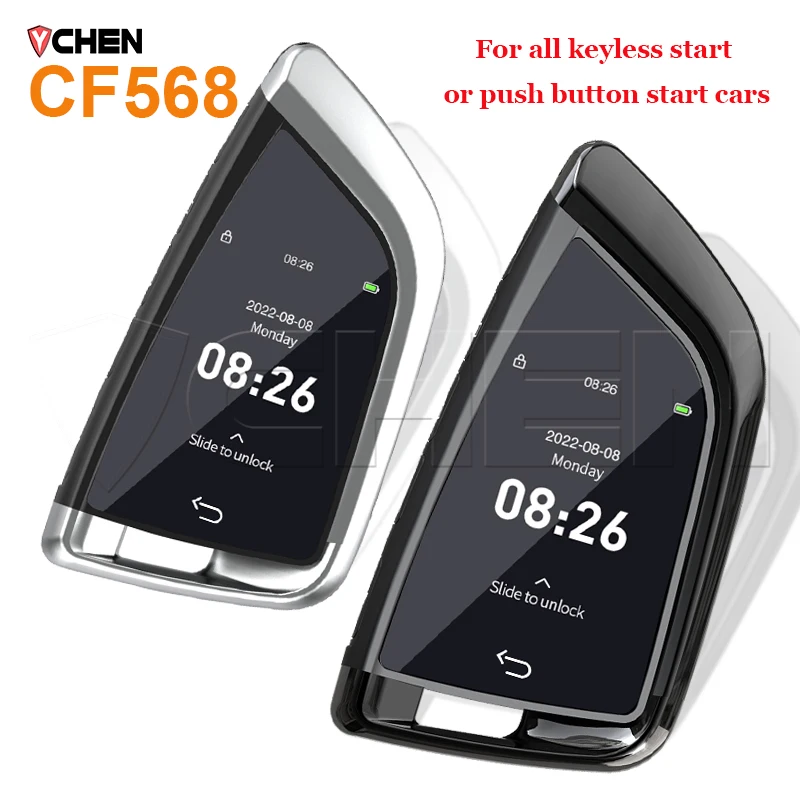 PKE CF568 Universal Modified LCD Smart Key Touch Display Screen for BMW for Audi for Hyundai for Toyota all Keyless Car Remote