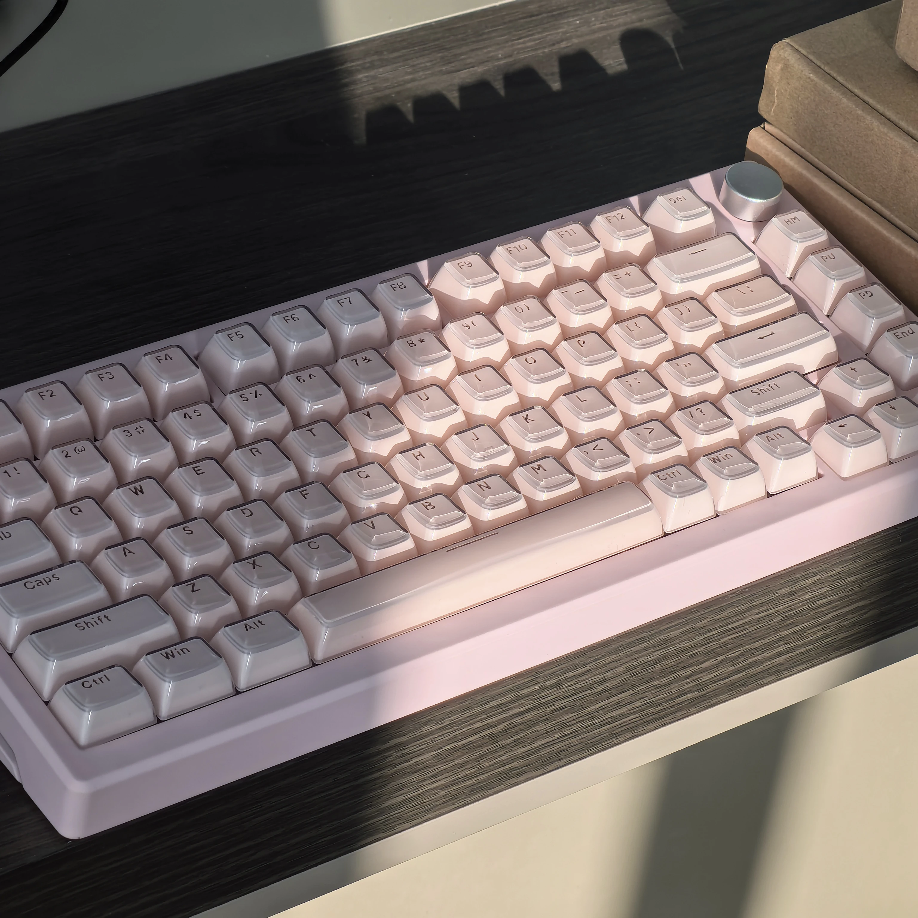 Pink Jelly Keycap Alice Layout Keycap Crystal 135 teclas Pc Translúcido Teclado Key Cap Ansi/Iso Layout Eom Altura