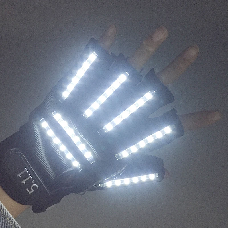 Cool Fashion  Performance Lighting Party Supplies  Luminous LED Gloves Rave Dance Party Supplies Flashing In The Dark