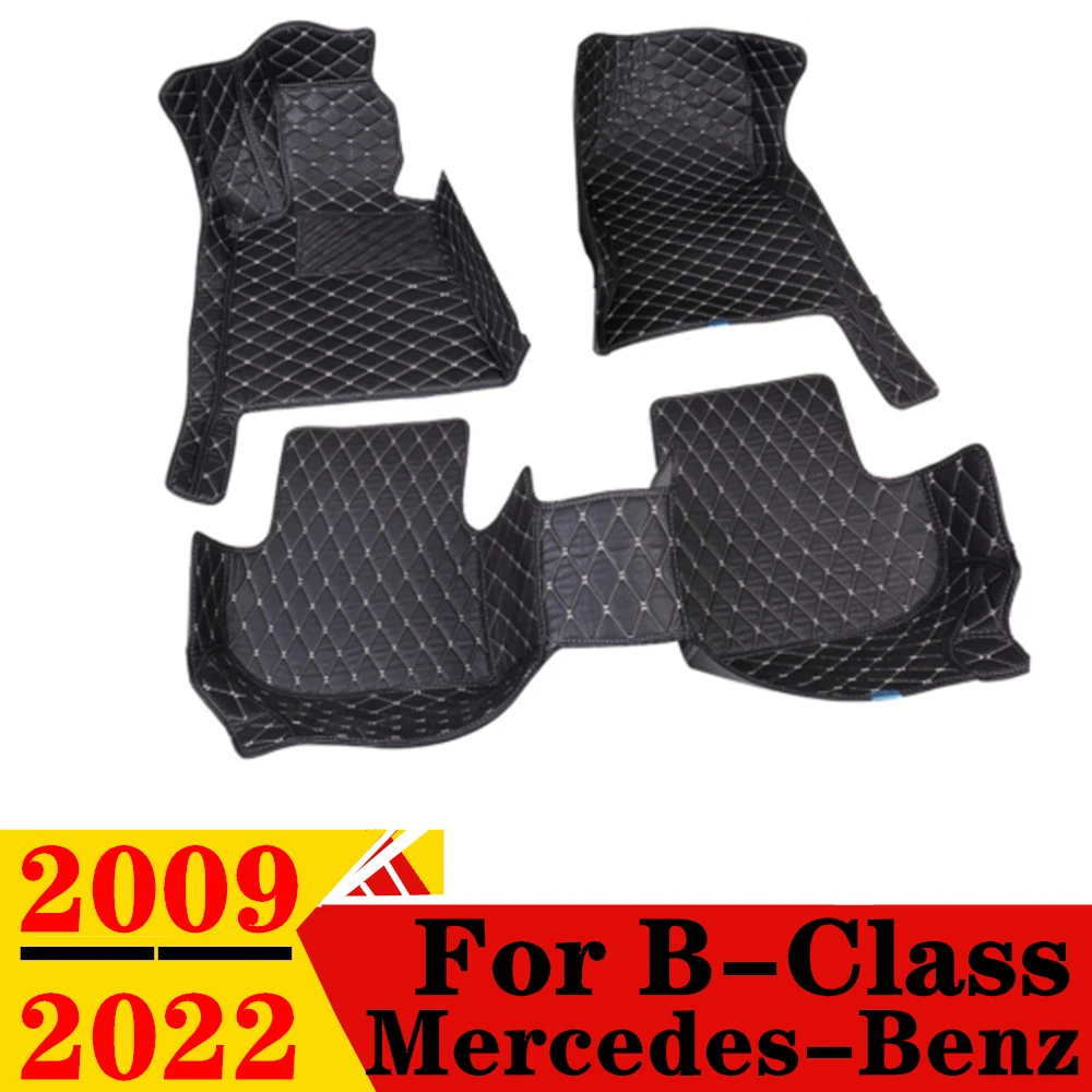 

Автомобильные коврики для Mercedes-Benz B Class 2022 2021 20 2019 2018-2009, подходят для передних и задних напольных ковриков