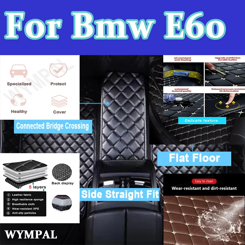 

Роскошный автомобильный коврик для Bmw E60 2004 2005 2006 2007 2008 2009 2010 серии 5, алмазные ковры, водонепроницаемые подушечки для ног, автомобильный коврик