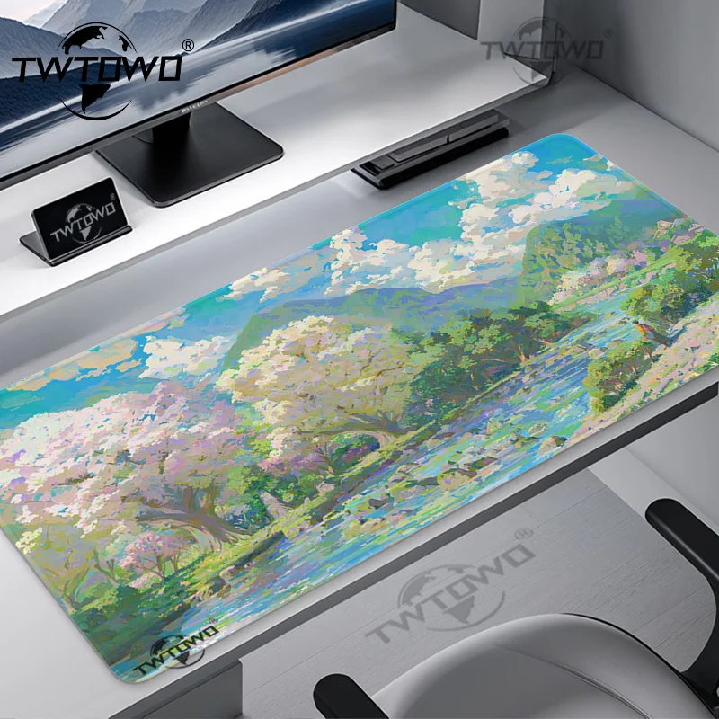 Mouse Pad Anime Landscape Gamer printon demand Custom Large Home Mousepad XXL Desk Mats Non-Slip Office Laptop Desktop Mouse Pad