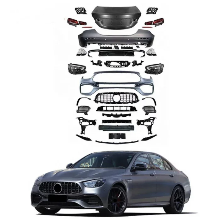 

Автомобильные бамперы для Benz E-class W213, модифицированный комплект кузова E63s Amg, передний бампер для Benz 2020, передний задний бампер, капот, выхлопная труба