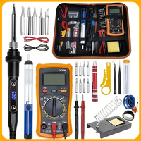 Electric Soldering Iron 30-IN-1 60W/80W Adjustable Temperature Replaceable Soldering Iron Head Soldering Iron Pen Welding Kit