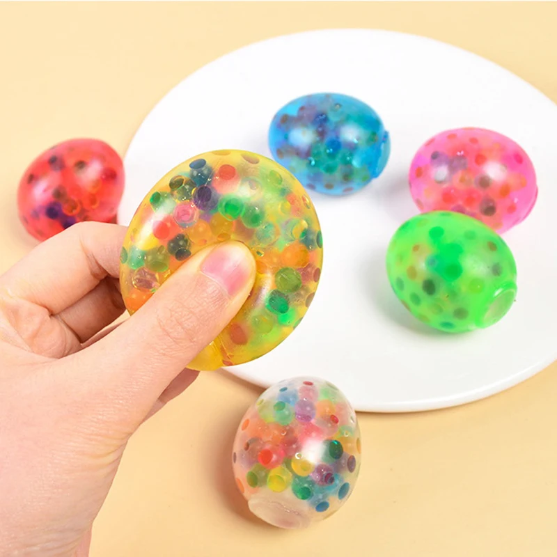 

1PC Simulation Rainbow Bead Egg Pressure Reducing Ball Squishy Fidget Toys Funny Stress Reliever Reduce Pressure Prop