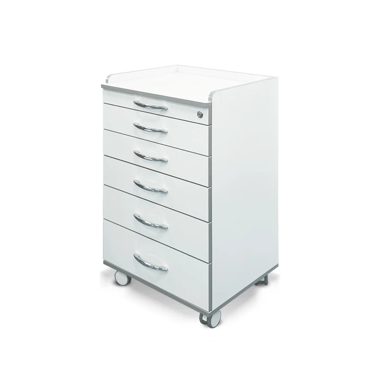 Stainless Steel Dental Cart with Drawers - Mobile Medical Cabinet Factory Price