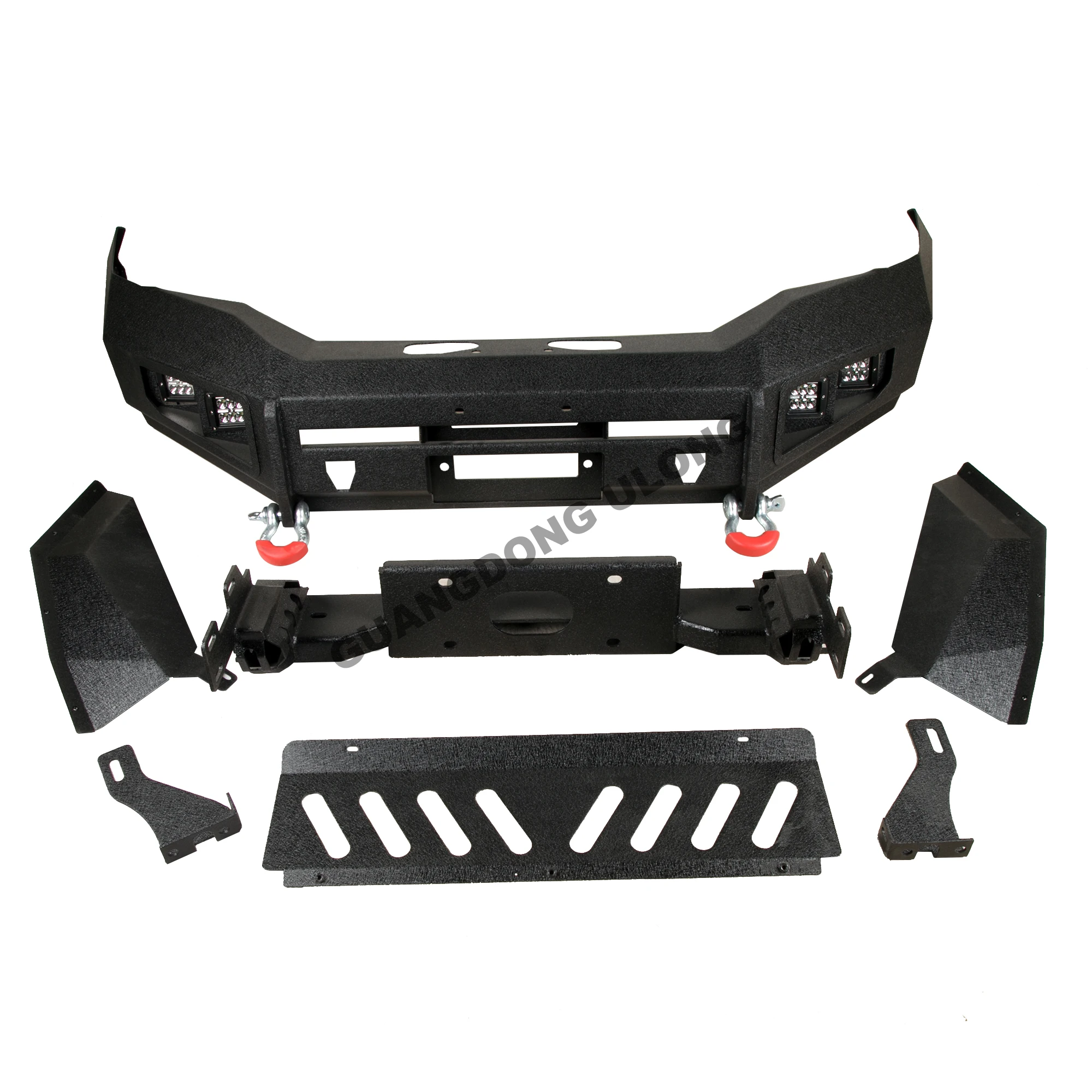 

Heavy Duty Steel Front Bumper with LED /Guard Plate for Toyota Hilux VIGO 2012-2014 Winch Bumper 4x4 Accessories