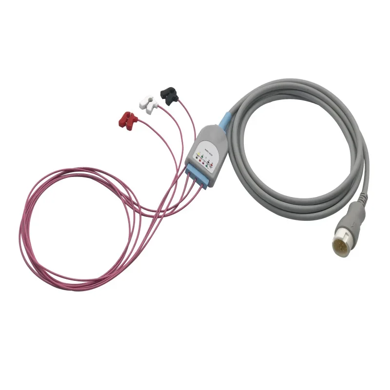 Compatible newborn ECG lead wire VM4 VM6 VM8 MP system monitors 12 pins 3 leads