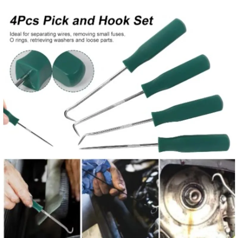 Car Auto Vehicle Pick Hooks For Garages General-Plumbers Mechanics Workshop Car Tools Oil Seal Screwdrivers Set 4Pcs