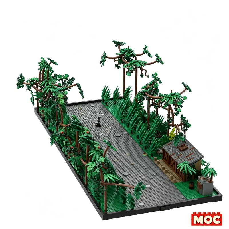 2252PCS JP III Spinosaurus First Encounter Jurassic Park MOC Model Custom Blocks DIY Assembly Educational Toy Fans Display Gift