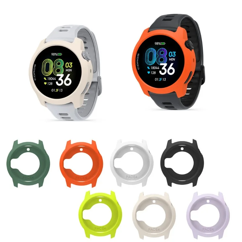 Candy Color Slim Smart Watch Screen Protector Soft TPU Case Cover For COROS PACE 4 / PACE4