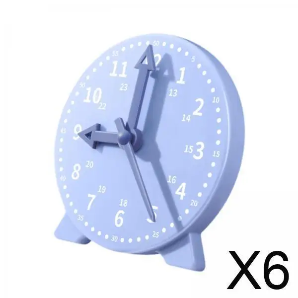

6x Clock Kids Toy Preschool Learning Clocks Practice Homeschool Supplies Montessori