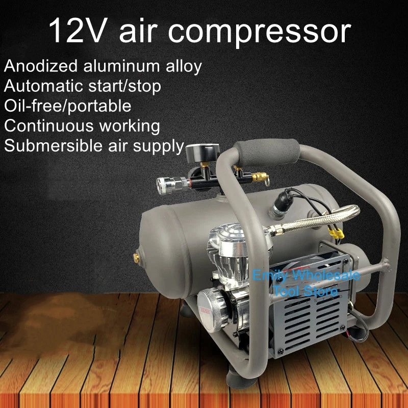 

Car 12V surface fishing boat long tube supply air compressor diving air supply car playing wind batch bubble PM720