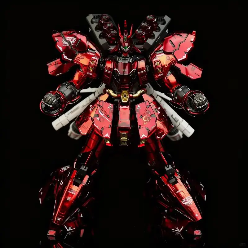 Hot Rg 1/144 Sazabi Clear Color Mechanical Core Plating Assembly Model Kit Action Figure Desktop Decoration Trendy Toy Gift image 2