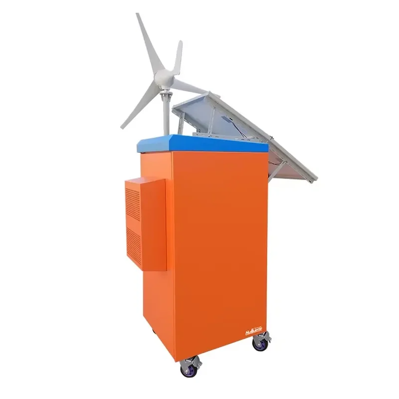 Vertical Axis Home Wind Turbine Generators Lithium Ion Battery 48V Output Efficient Solar Wind Power System