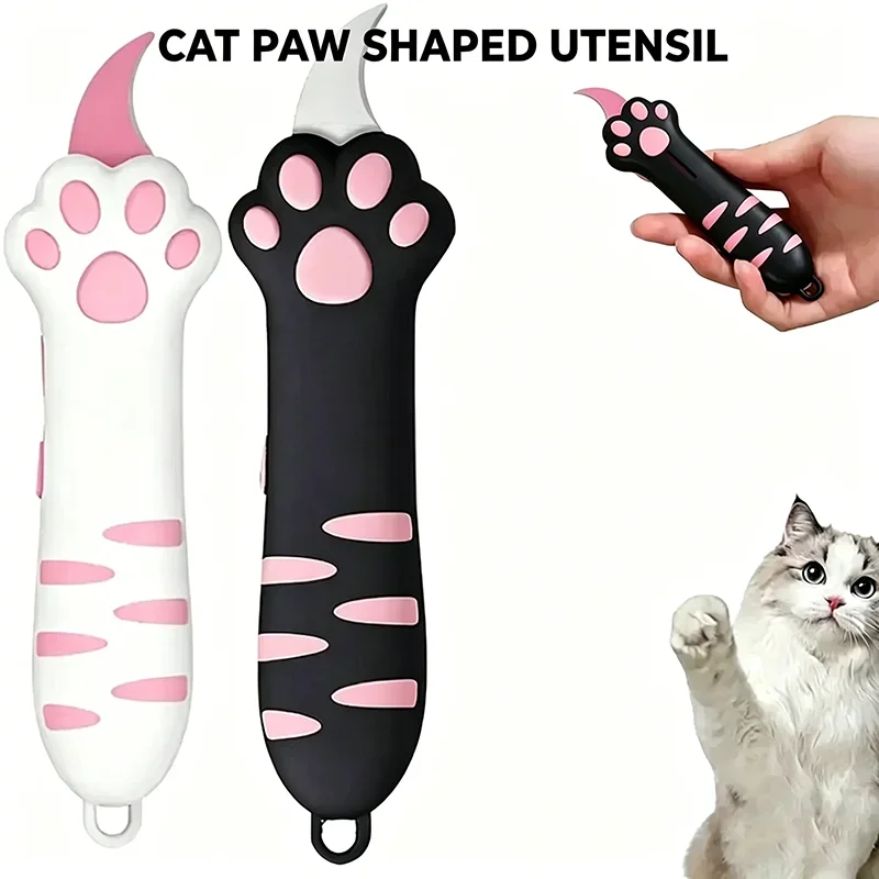 Niedliche Katzenpfoten-Mini-Cuttermesser, tragbare Katzenkrallen-Universalmesser, kreative Bastel- und Deko-Papierschneider, Kunstbedarf