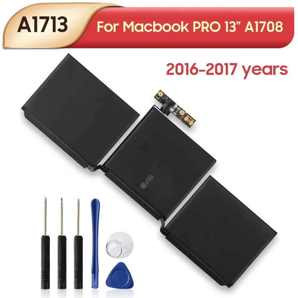 

New Replacement Battery A1713 For Macbook PRO 13" A1708 L42 XT2 XQ2 4781mAh with Tools