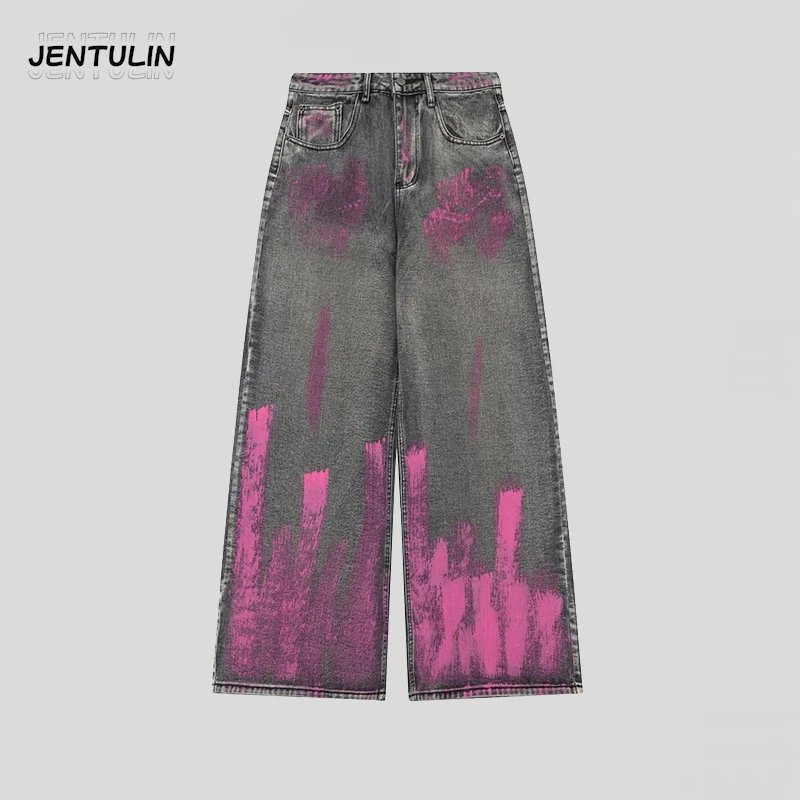 Pantalones Vaqueros de Cintura Alta Estilo Vintage, Pantalones Anchos Holgados de Moda Urbana, Jeans Holgados Harajuku Y2k para Mujer, Ropa Urbana Femenina