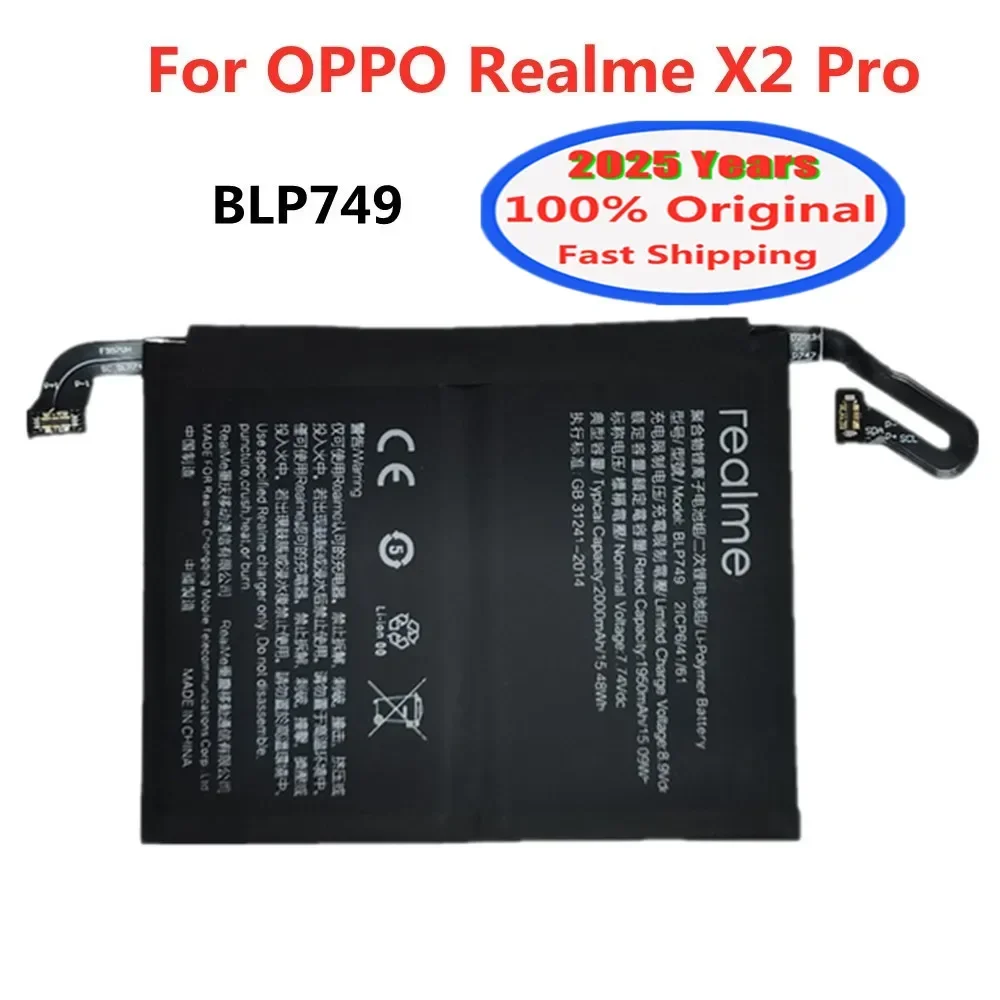 

Оригинальный аккумулятор BLP749 для OPPO Realme X2 Pro X2Pro RMX1931, аккумулятор для телефона 4000 мАч + бесплатные инструменты