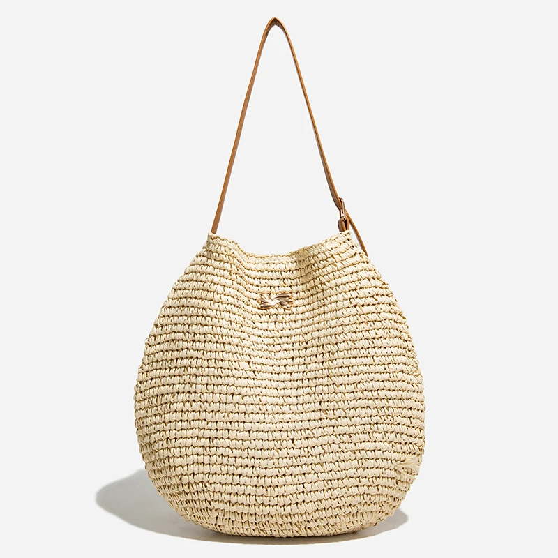 

High Quality Women Straw Handbags Tote Bags Large Capacity Ladies Weave Shoulder Messenger Bags Casual Female Beach Shopping Bag