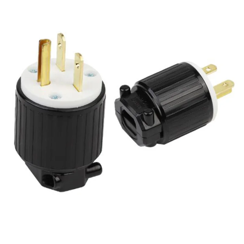 1PCS Black UL Copper 5-15P 5-15R 5-20P 5-20R 6-15P 6-15R 6-20P 6-20R American Canada Japan detachable assembly Power Plug Socket