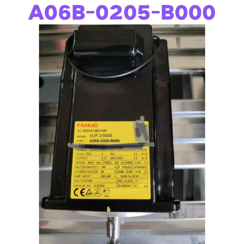 

Second-hand A06B-0205-B000 A06B 0205 B000 Servo Motor Tested OK