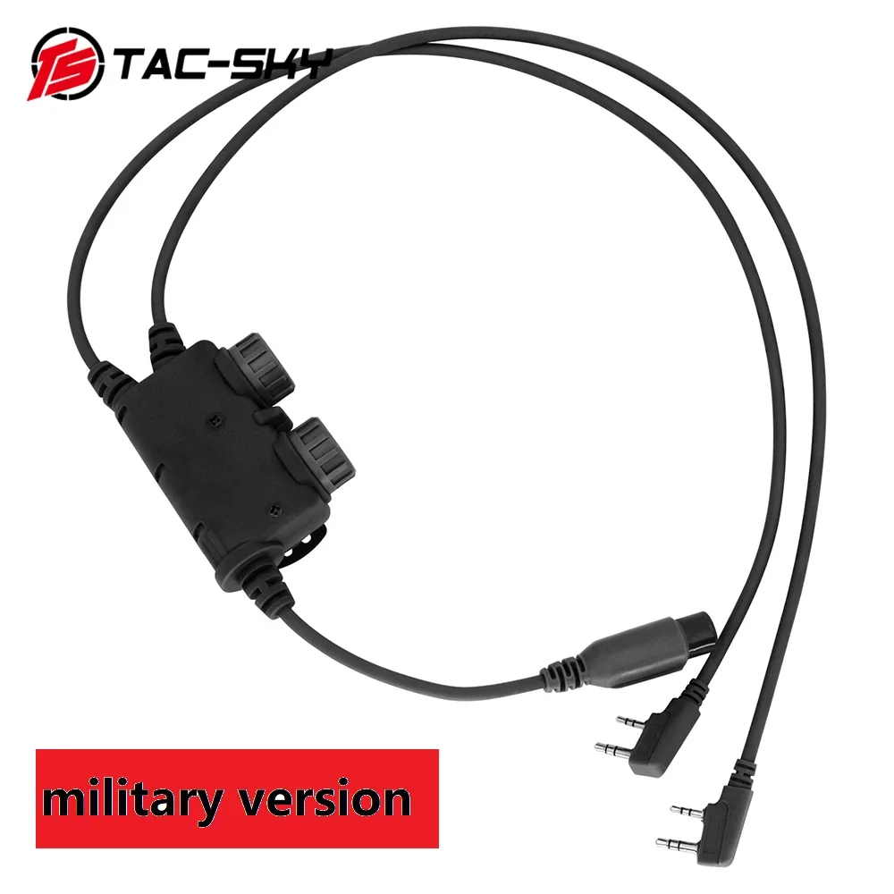 

TS TAC-SKY Dual Communication RAC Tactical Military PTT Adapter Compatible With Comta Sordin Military Version Headset