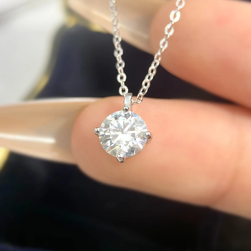 

DWJ 1-3ct Real Moissanite Diamond Necklace for Woman Wedding Daily Wear Party Original 925 Sterling Silver Luxury Fine Jewelry