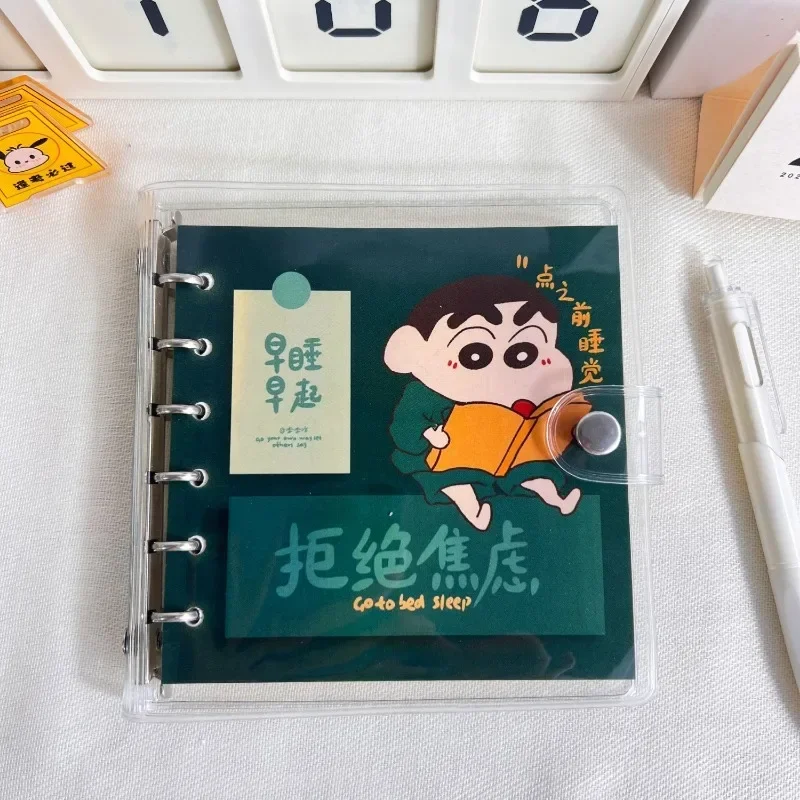 Anime Crayon Shin chan Loose leaf Notebook Student Cartoon Notebook Middle School Student Instagram Detachable Handbook