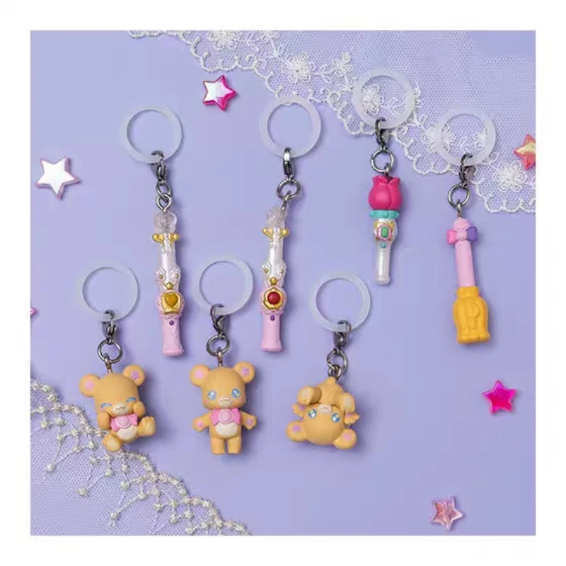 Bandai 7PCS Originele Gashapon Maho Girls Precure! Hanger Anime Speelgoed Voor Kinderen Action Figure Geschenken Collectible Model Ornamenten