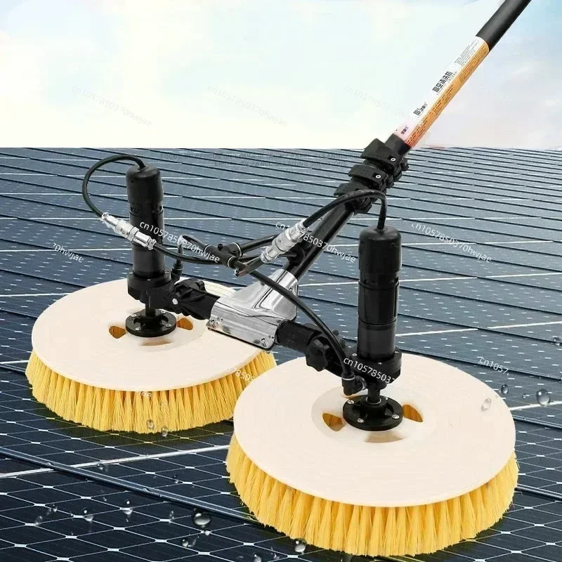 OEM factory Best Dual Power Supply Solar Panel Cleaning Tool Rotating Brush Solar Panel Rotating Cleaning Machine  Plug version